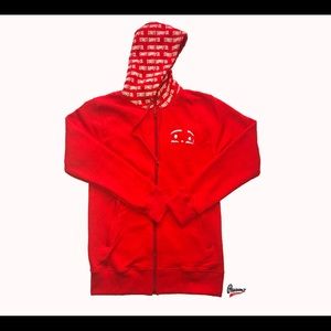 Prassumo don’t break the seal hoodie set red
